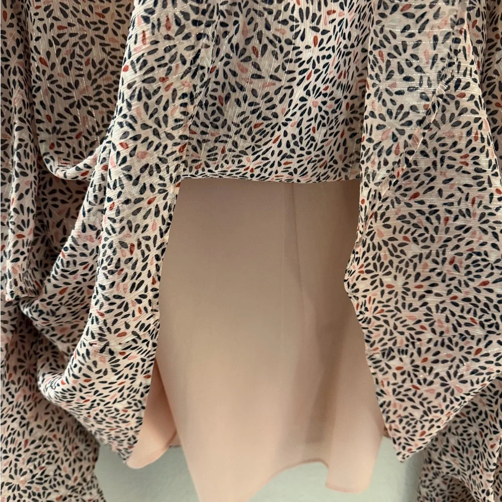 BCBGeneration Women's Pink and Black Patterned Blouse - Picture 5 of 6